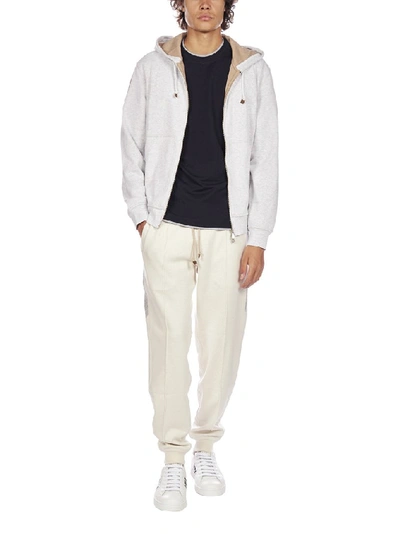 Shop Brunello Cucinelli Drawstring Trackpants In White