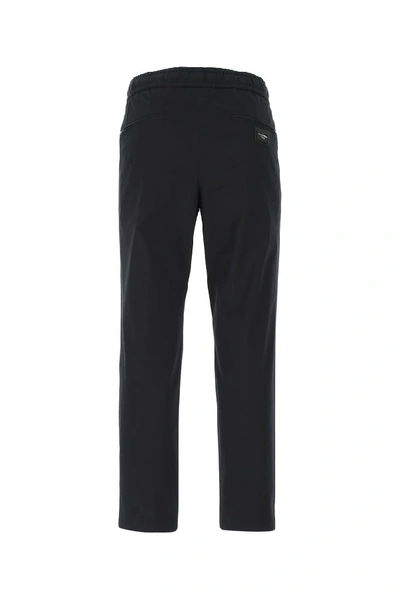 Shop Dolce & Gabbana Cropped Track Pants In Navy