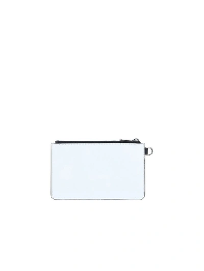 Shop Givenchy Logo Zipped Clutch Bag In White