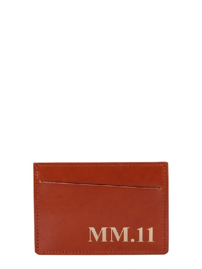 Shop Maison Margiela Logo Card Holder In Brown