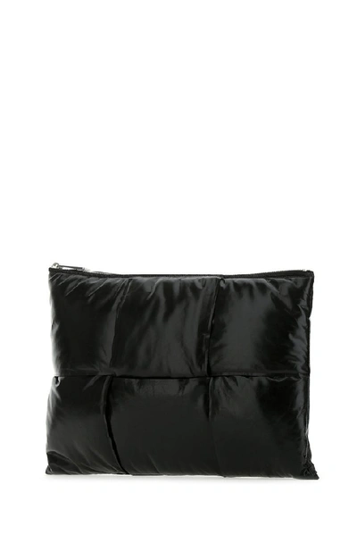 Shop Bottega Veneta Maxi Padded Intrecciato Clutch Bag In Black