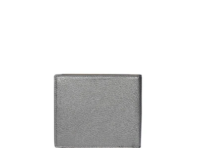 Shop Fendi Bag Bugs Bifold Wallet In Silver