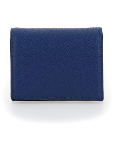Shop Valentino Vlogo Bifold Wallet In Blue