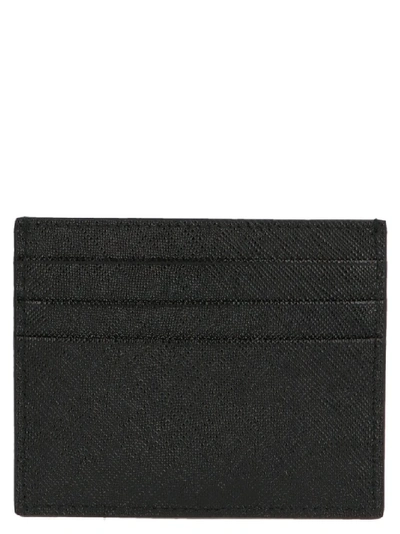 Shop Prada Triangle Logo Cardholder In Black