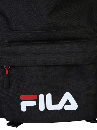 Shop Fila Logo Backpack In Black