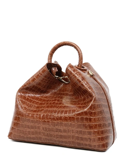 Shop Elleme Raisin Embossed Tote Bag In Brown