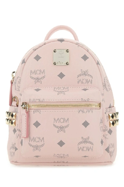 Shop Mcm Stark Bebe Boo Backpack In Pink