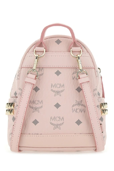 Shop Mcm Stark Bebe Boo Backpack In Pink
