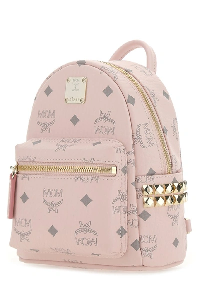 Shop Mcm Stark Bebe Boo Backpack In Pink