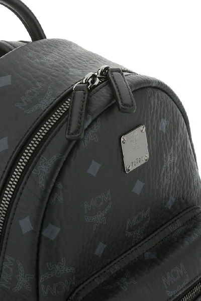 Shop Mcm Stark Zipped Backpack In Black