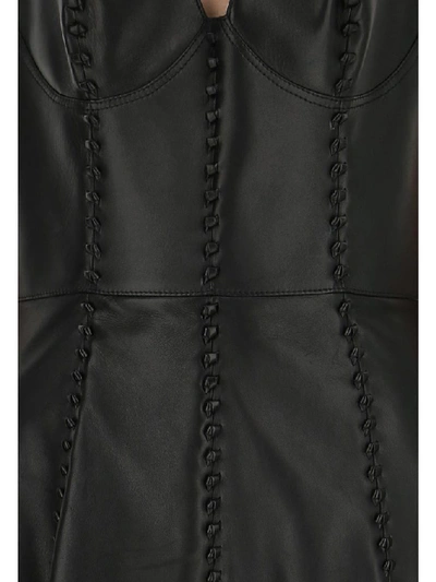 Shop Alexander Mcqueen Bustier Top Midi Dress In Black