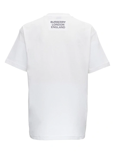 Shop Burberry Montage Print Oversized T In White