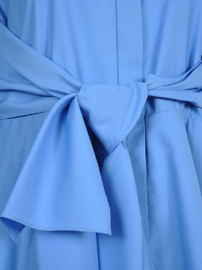 Shop Stella Mccartney Tiered Shirt Dress In Blue