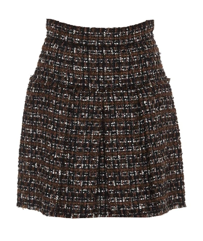 Shop Dolce & Gabbana Tweed Mini Skirt In Multi