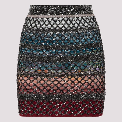 Shop Missoni Embellished Mini Skirt In Multi