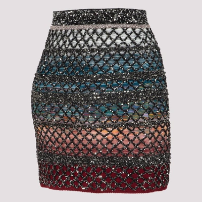 Shop Missoni Embellished Mini Skirt In Multi