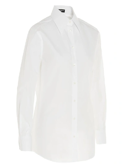 Shop Dolce & Gabbana Pointed Collar Tailored Shirt In White