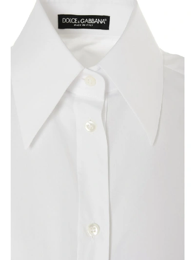Shop Dolce & Gabbana Pointed Collar Tailored Shirt In White