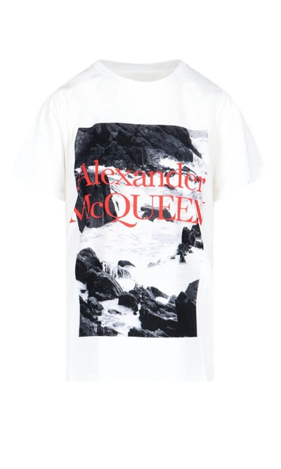 Shop Alexander Mcqueen Photograph Print Crewneck T In White