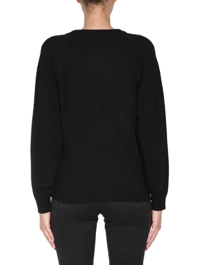Shop Boutique Moschino Patch Embroidered Sweater In Black