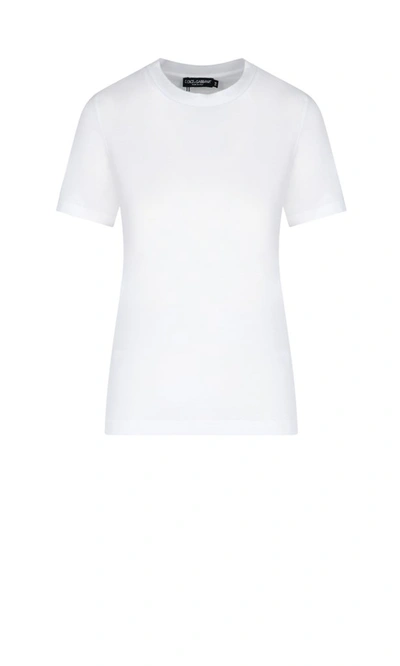 Shop Dolce & Gabbana Embroidered Label T In White