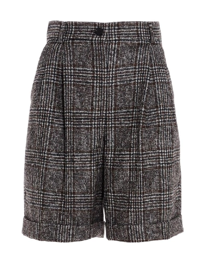 Shop Dolce & Gabbana Tartan Tailored Shorts In Multi