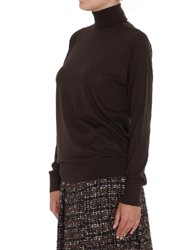 Shop Dolce & Gabbana Turtleneck Knit Jumper In Brown