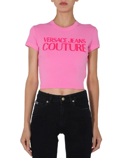 Shop Versace Jeans Couture Cropped T In Pink