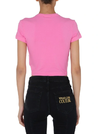 Shop Versace Jeans Couture Cropped T In Pink