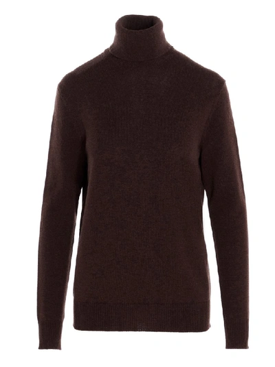 Shop Dolce & Gabbana Turtleneck Knitted Jumper In Brown