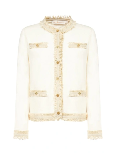 Shop Tory Burch Kendra Cardigan In White