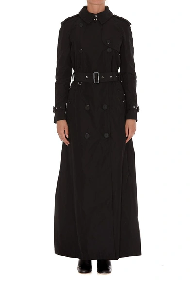 Shop Burberry Extra Long Trench Coat In Black