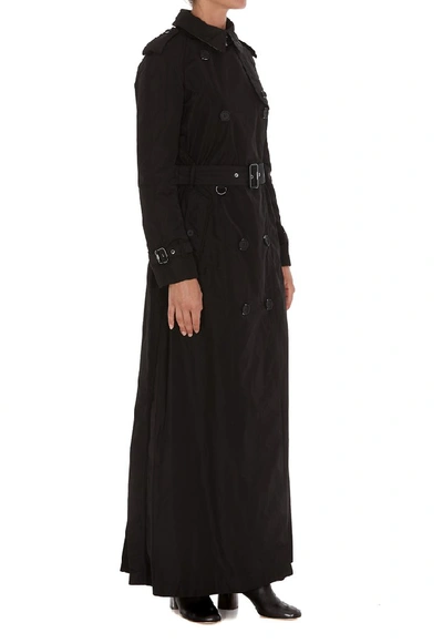 Shop Burberry Extra Long Trench Coat In Black