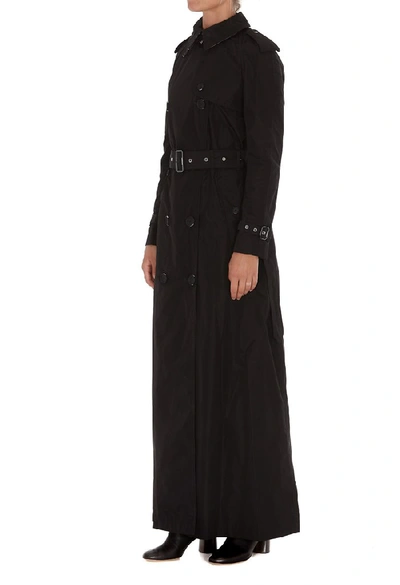 Shop Burberry Extra Long Trench Coat In Black