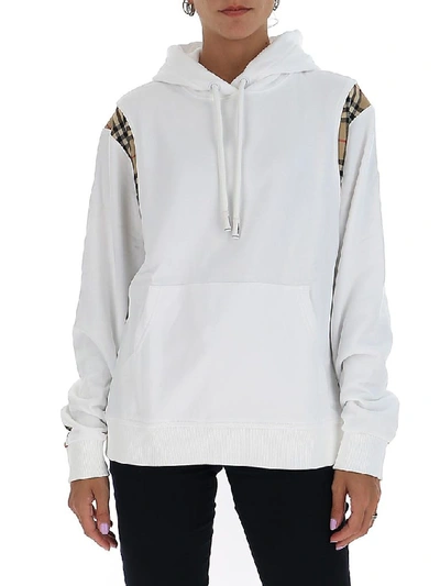 Burberry White Check Fairhall Hoodie | ModeSens