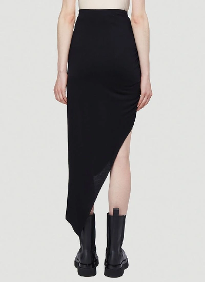 Shop Helmut Lang Drawstring Skirt In Black