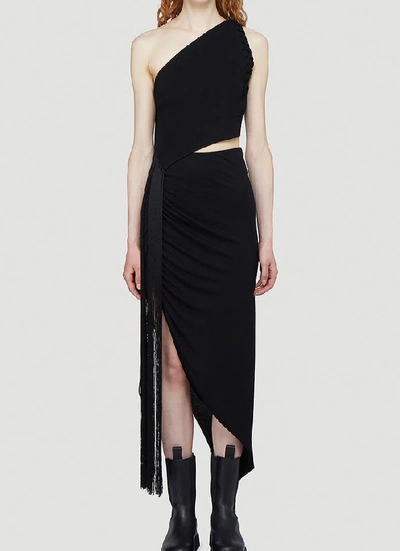 Shop Helmut Lang Drawstring Skirt In Black