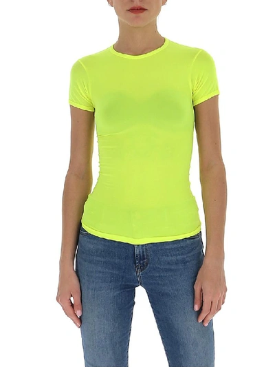 Shop Junya Watanabe Fitted Crewneck T In Yellow