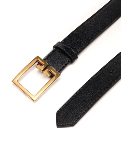 Shop Givenchy Gv3 Buckle Belt In Black