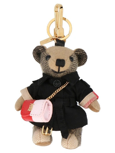 Shop Burberry Thomas Lola Bag Keyring In Multi