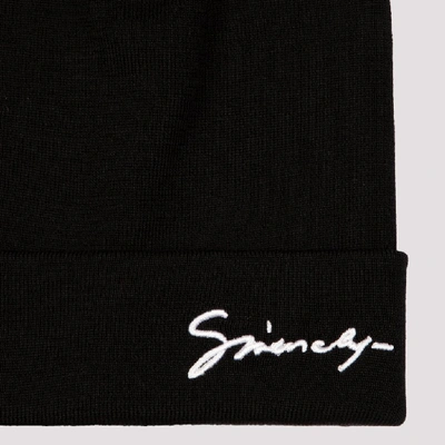 Shop Givenchy Logo Embroidered Beanie In Black