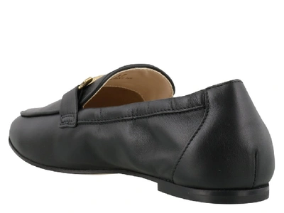 Shop Tod's Double T Loafers In Black