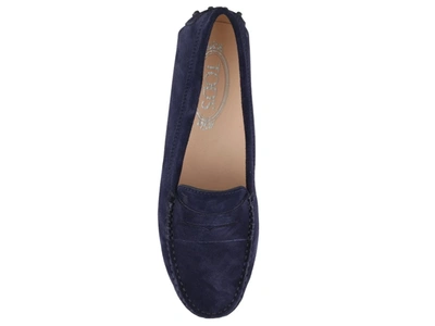 Shop Tod's Gommino Driving Loafers In Blue