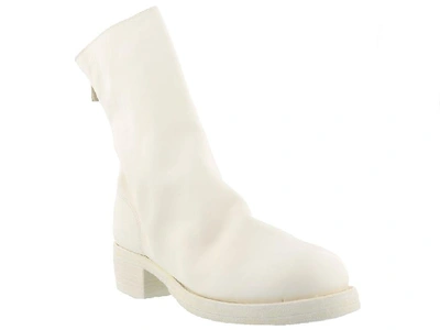 Shop Guidi Zip Up Boots In White