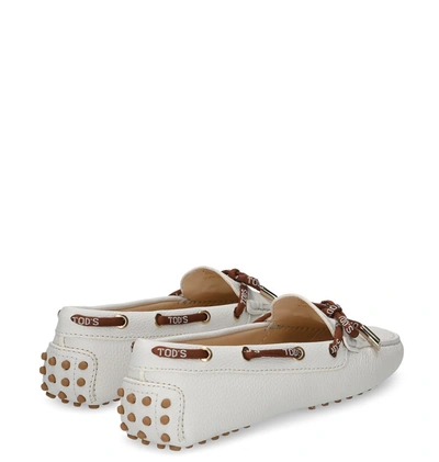 Shop Tod's Gommino Driving Shoes In White