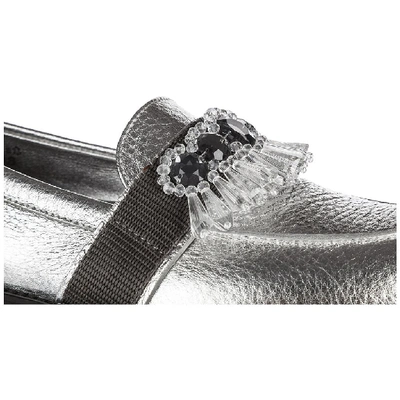 Shop Hogan H259 Loafers In Silver