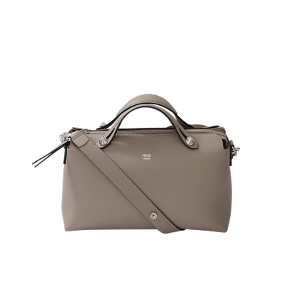 Fendi By The Way Boston Small Bag In Grey