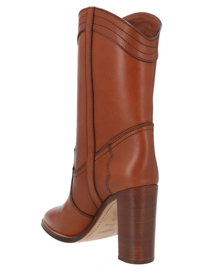 Shop Saint Laurent Kate Boots In Brown