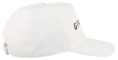 Shop Givenchy Logo Print Baseball Cap In White