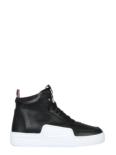 Shop Thom Browne High Top Basketball Sneakers In Black